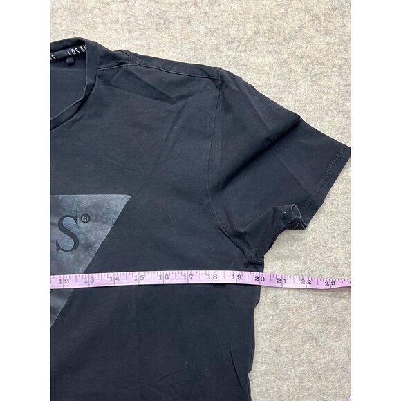 Guess Super Slim Fit Crewneck Short Sleeve Black T-shirt Men's XL - Picture 5 of 6